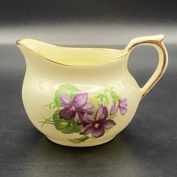 Vintage Violet Flower Lot China Creamer God is Love Pressed Necklace Cottagecore - Picture 10 of 15
